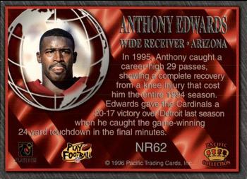 1996 Pacific Crown Royale - NFL Regime #NR62 Anthony Edwards Back