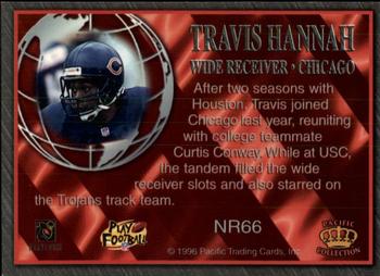 1996 Pacific Crown Royale - NFL Regime #NR66 Travis Hannah Back