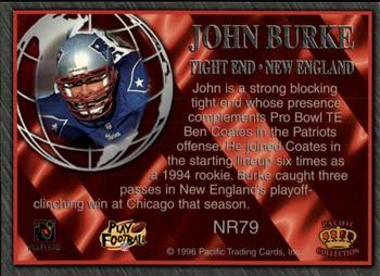 1996 Pacific Crown Royale - NFL Regime #NR79 John Burke Back