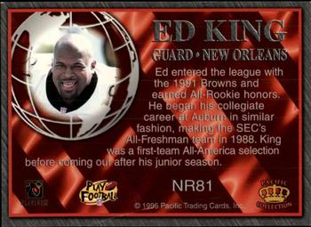 1996 Pacific Crown Royale - NFL Regime #NR81 Ed King Back
