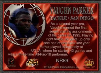 1996 Pacific Crown Royale - NFL Regime #NR89 Vaughn Parker Back