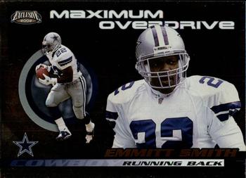 2002 Pacific Exclusive - Maximum Overdrive #9 Emmitt Smith Front