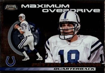 2002 Pacific Exclusive - Maximum Overdrive #17 Peyton Manning Front