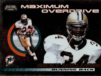 2002 Pacific Exclusive - Maximum Overdrive #18 Ricky Williams Front