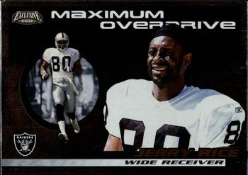 2002 Pacific Exclusive - Maximum Overdrive #23 Jerry Rice Front