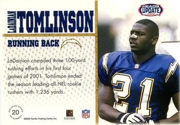 2002 Pacific Heads Update - Big Numbers #20 LaDainian Tomlinson Back