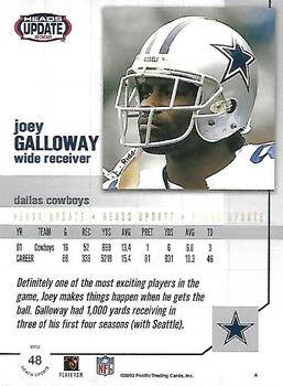 2002 Pacific Heads Update - Blue #48 Joey Galloway Back