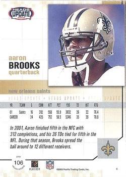 2002 Pacific Heads Update - Blue #106 Aaron Brooks Back