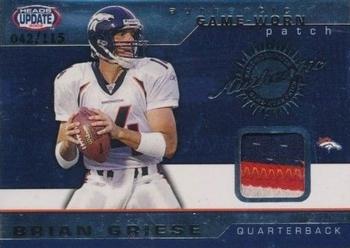 2002 Pacific Heads Update - Game Worn Jerseys #16 Brian Griese Front