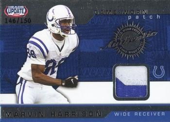 Marvin Harrison player worn jersey patch football card (Indianapolis