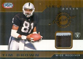 2002 Pacific Heads Update - Game Worn Jerseys Gold #37 Tim Brown Front