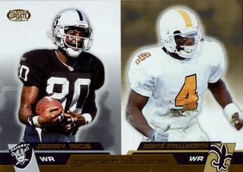 2002 Pacific Heads Update - Generations #7 Jerry Rice / Donte Stallworth Front
