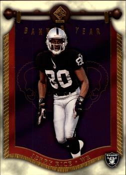 2002 Pacific Private Stock Reserve - Banner Year #7 Jerry Rice Front