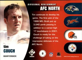 2002 Pacific Private Stock Reserve - Divisional Realignment #8 Tim Couch Back