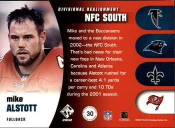 2002 Pacific Private Stock Reserve - Divisional Realignment #30 Mike Alstott Back