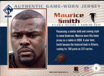 2002 Pacific Private Stock Reserve - Game Worn Jerseys #8 Maurice Smith Back