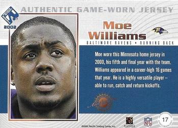 2002 Pacific Private Stock Reserve - Game Worn Jerseys #17 Moe Williams Back