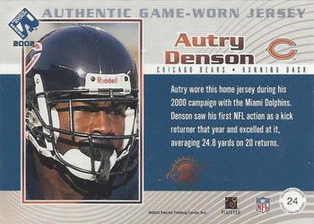 2002 Pacific Private Stock Reserve - Game Worn Jerseys #24 Autry Denson Back