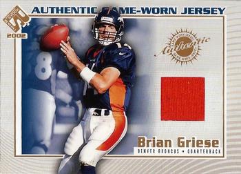 2002 Pacific Private Stock Reserve - Game Worn Jerseys #44 Brian Griese Front