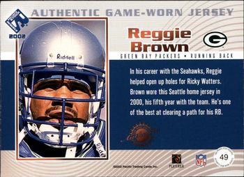 2002 Pacific Private Stock Reserve - Game Worn Jerseys #49 Reggie Brown Back
