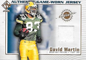 2002 Pacific Private Stock Reserve - Game Worn Jerseys #54 David Martin Front
