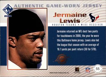 2002 Pacific Private Stock Reserve - Game Worn Jerseys #55 Jermaine Lewis Back