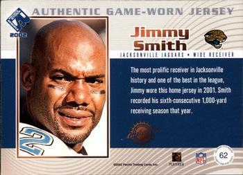 2002 Pacific Private Stock Reserve - Game Worn Jerseys #62 Jimmy Smith Back