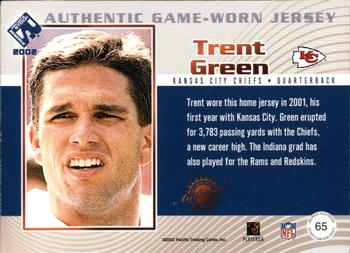2002 Pacific Private Stock Reserve - Game Worn Jerseys #65 Trent Green Back