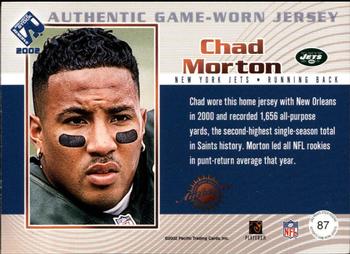 2002 Pacific Private Stock Reserve - Game Worn Jerseys #87 Chad Morton Back