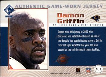 2002 Pacific Private Stock Reserve - Game Worn Jerseys #101 Damon Griffin Back