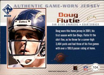 2002 Pacific Private Stock Reserve - Game Worn Jerseys #104 Doug Flutie Back