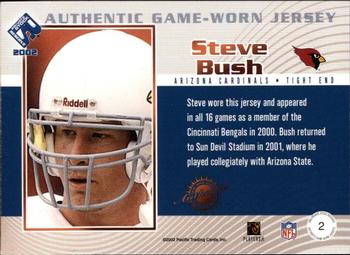 2002 Pacific Private Stock Reserve - Game Worn Jerseys Logos #2 Steve Bush Back