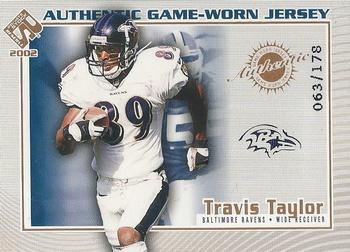 2002 Pacific Private Stock Reserve - Game Worn Jerseys Logos #11 Travis Taylor Front