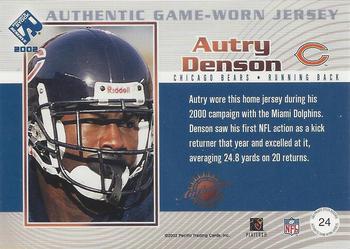 2002 Pacific Private Stock Reserve - Game Worn Jerseys Logos #24 Autry Denson Back