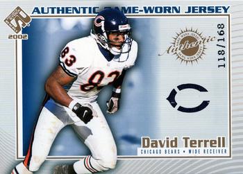2002 Pacific Private Stock Reserve - Game Worn Jerseys Logos #25 David Terrell Front