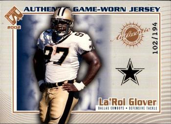 2002 Pacific Private Stock Reserve - Game Worn Jerseys Logos #38 La'Roi Glover Front