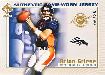 2002 Pacific Private Stock Reserve - Game Worn Jerseys Logos #44 Brian Griese Front