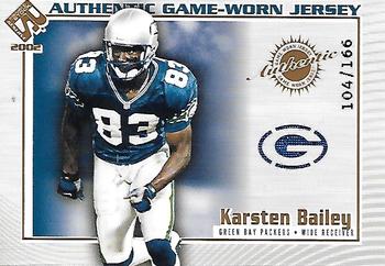 2002 Pacific Private Stock Reserve - Game Worn Jerseys Logos #48 Karsten Bailey Front