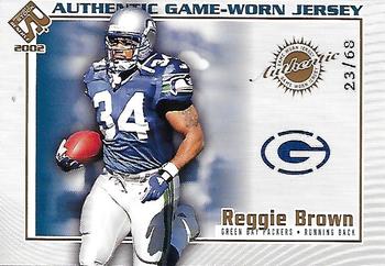2002 Pacific Private Stock Reserve - Game Worn Jerseys Logos #49 Reggie Brown Front