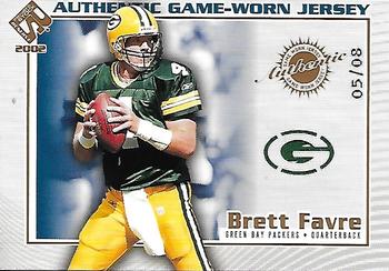 2002 Pacific Private Stock Reserve - Game Worn Jerseys Logos #50 Brett Favre Front