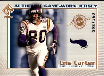 2002 Pacific Private Stock Reserve - Game Worn Jerseys Logos #70 Cris Carter Front