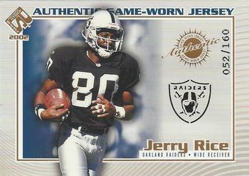2002 Pacific Private Stock Reserve - Game Worn Jerseys Logos #92 Jerry Rice Front