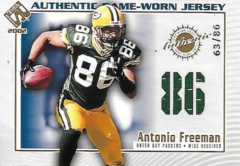 2002 Pacific Private Stock Reserve - Game Worn Jerseys Numbers #52 Antonio Freeman Front