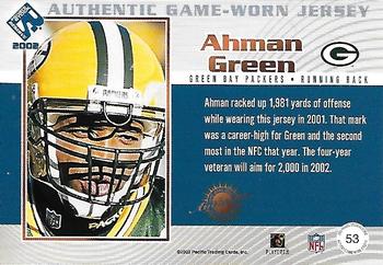 2002 Pacific Private Stock Reserve - Game Worn Jerseys Numbers #53 Ahman Green Back