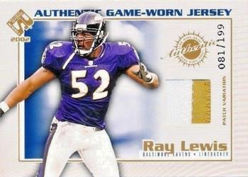2002 Pacific Private Stock Reserve - Game Worn Jerseys Patches #15 Ray Lewis Front