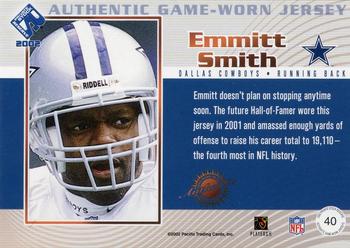 2002 Pacific Private Stock Reserve - Game Worn Jerseys Patches #40 Emmitt Smith Back