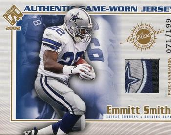 2002 Pacific Private Stock Reserve - Game Worn Jerseys Patches #40 Emmitt Smith Front
