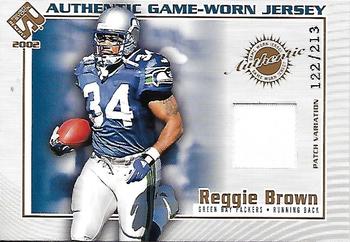 2002 Pacific Private Stock Reserve - Game Worn Jerseys Patches #49 Reggie Brown Front