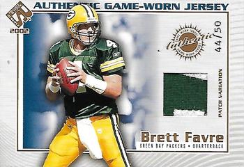 2002 Pacific Private Stock Reserve - Game Worn Jerseys Patches #50 Brett Favre Front