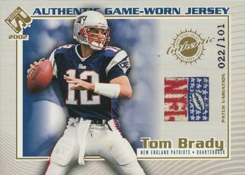 2002 Pacific Private Stock Reserve - Game Worn Jerseys Patches #76 Tom Brady Front